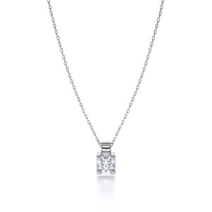 Μονόπετρο Κολιέ με Διαμάντι 0.31ct από Λευκό Χρυσό Κ18