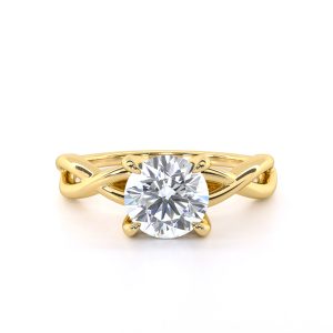 Chloe Solitaire Engagement Ring with 0.52ct Lab-Grown Diamond in18K Yellow Gold