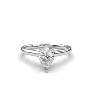 Phoebe engagement ring with Lab-Grown diamond in 18k white gold