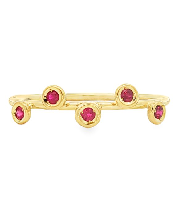 Bezel-Set Ruby Band in 14K Gold