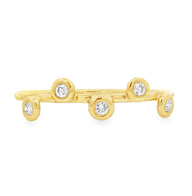 Bezel-Set Diamond Band in 14K Gold