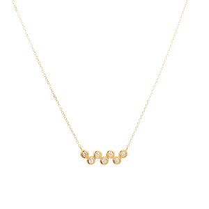 Cluster-Set Diamond Necklace in 14K Gold Ekan