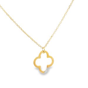 Σταυρός pavé με Διαμάντια – Κίτρινο Χρυσό 14k