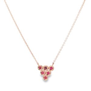 Ruby Necklace in 14K Rose Gold Ekan