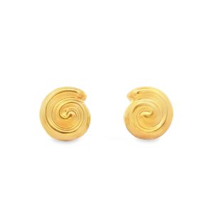 Snail Earrings in 18K Gold