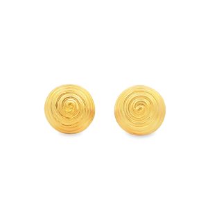 Spiral Stud Earrings in 18K Gold