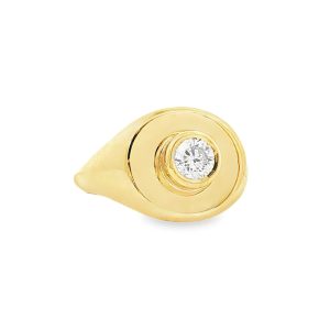 Diamond Signet Ring in18k Gold