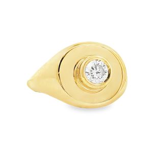 Diamond Signet Ring in18k Gold