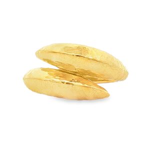Hammered Gold Plated Ring in Sterling Silver