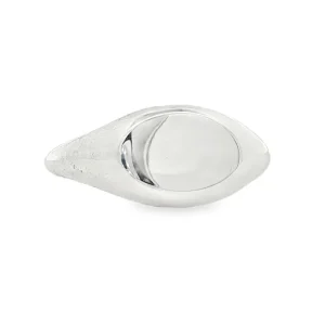 Δαχτυλίδι Chevalier Oval από Επιπλατινωμένο Ασήμι 925°
