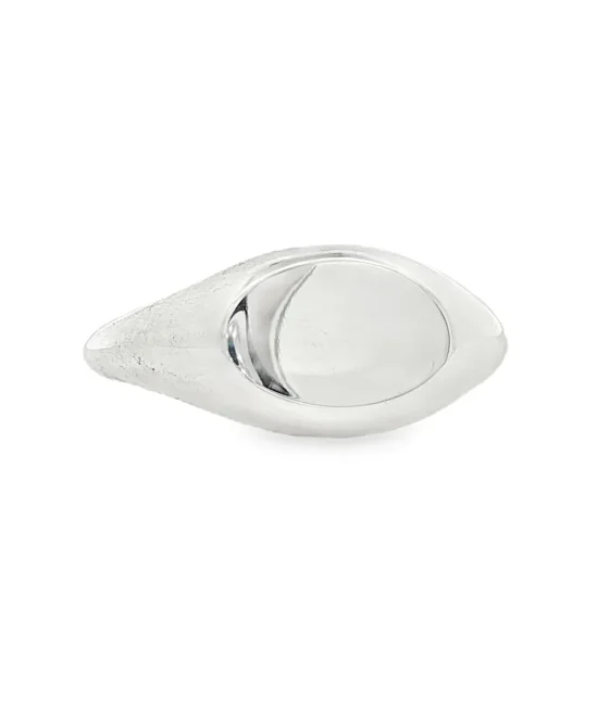 Δαχτυλίδι Chevalier Oval από Επιπλατινωμένο Ασήμι 925°