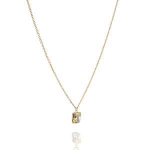 Κολιέ με Cushion-Cut Διαμάντι σε Χρυσό Κ18