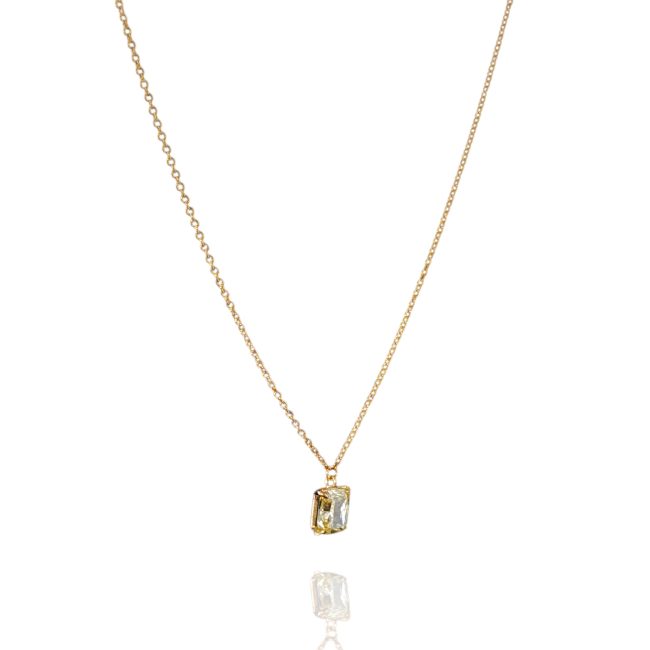 Κολιέ με Cushion-Cut Διαμάντι σε Χρυσό Κ18