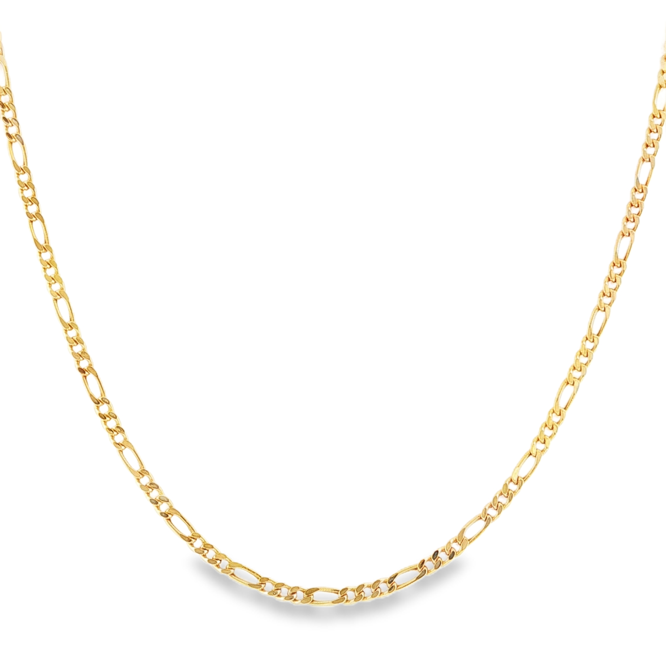 Figaro chain necklace in 14k yellow gold