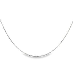 Dense Spigga chain in 14k white gold
