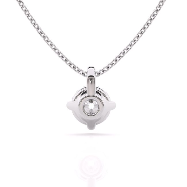 Μονόπετρο Κολιέ με Διαμάντι 0.80ct από Λευκό Χρυσό Κ18