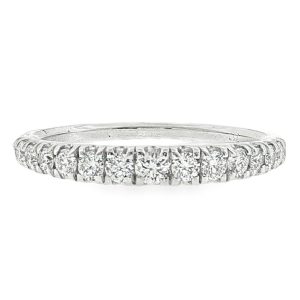 Graduated Half Eternity Diamond Ring in 18K White Gold