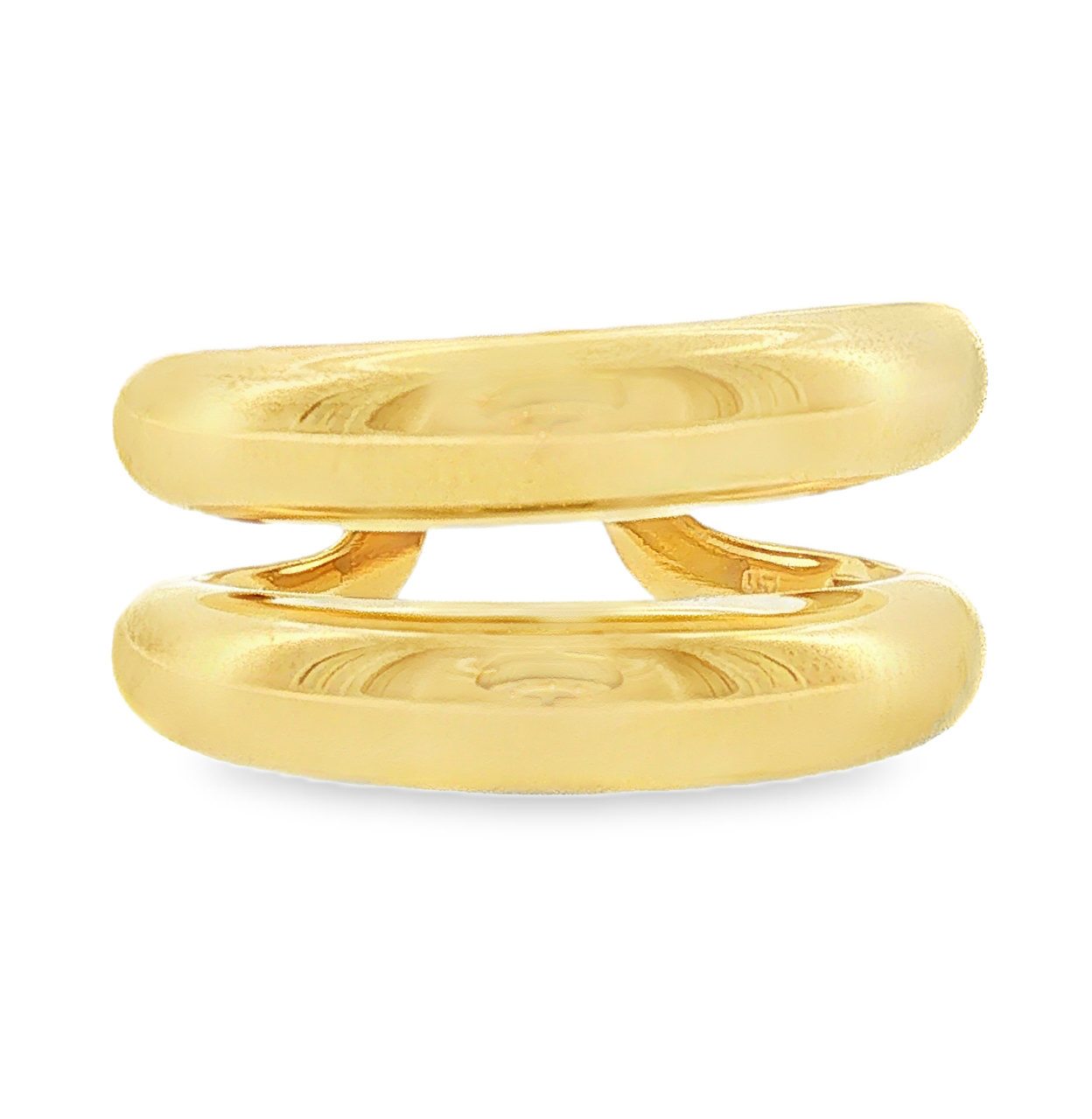 Double Coil Adjustable Wrap Ring in 18k Yellow Gold