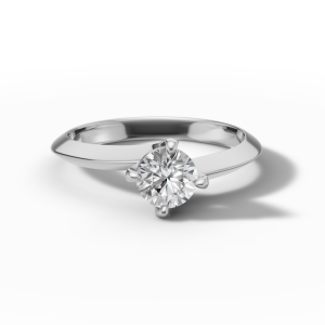 Solitaire Engagement Ring with 0.50ct Diamond in 18K White Gold
