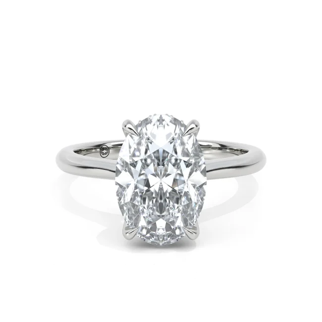 Δαχτυλίδι Αρραβώνων Persephone με 1.51ct Lab-Grown Διαμάντι και Hidden Halo από Λευκό Χρυσό Κ18