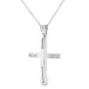 ST00882014_4 Channel-Set Diamond Cross Pendant in 14K White Gold
