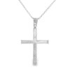 ST00896014_1 Modern Textured Cross Pendant in 14K White Gold