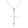 Classic Plain Cross Pendant in 14K White Gold