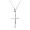 Classic Plain Cross Pendant in 14K White Gold